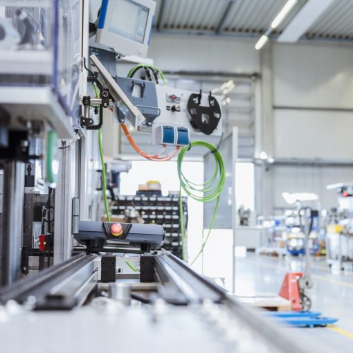 Machine on factory shop floor