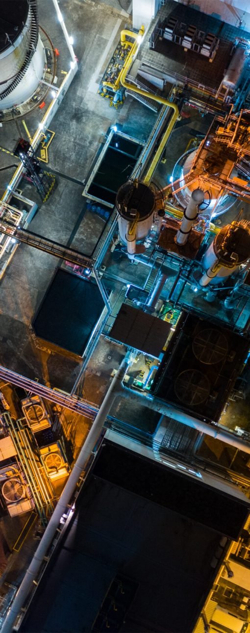 To kwa wan, Hong Kong 26 January 2019: Gas factory at night